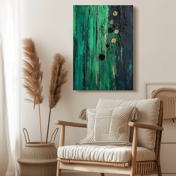 Emerald Textures Green Abstract Art | MusaArtGallery™