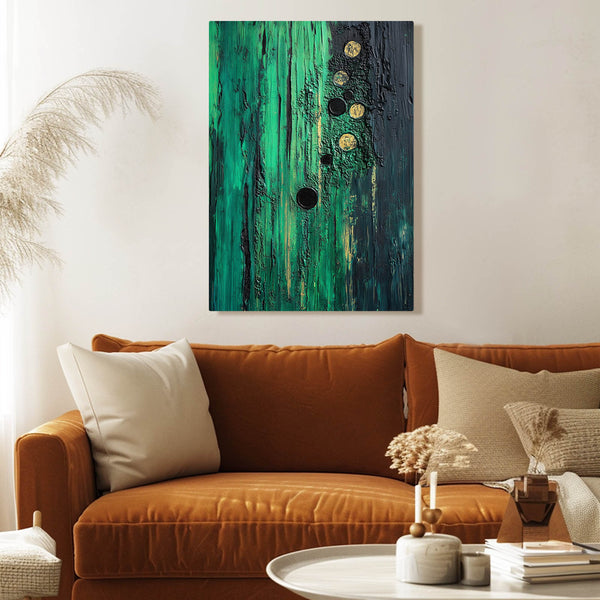 Emerald Textures Green Abstract Art | MusaArtGallery™