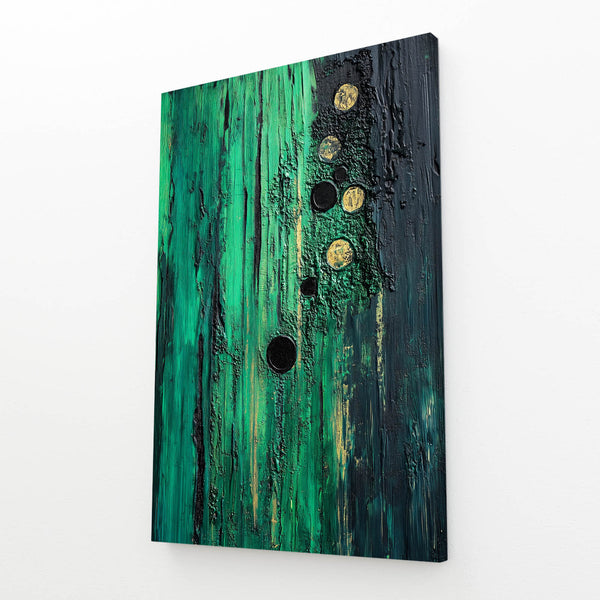 Emerald Textures Green Abstract Art | MusaArtGallery™