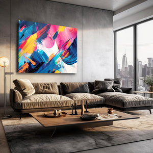 Energetic Splash Abstract Art | MusaArtGallery™