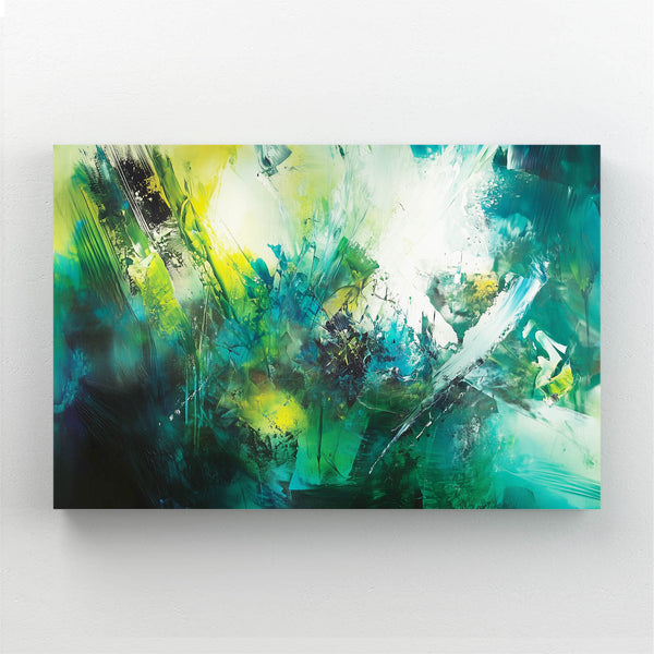 Ethereal Burst Green Abstract Art | MusaArtGallery™