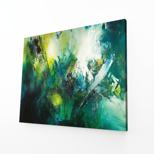 Ethereal Burst Green Abstract Art | MusaArtGallery™