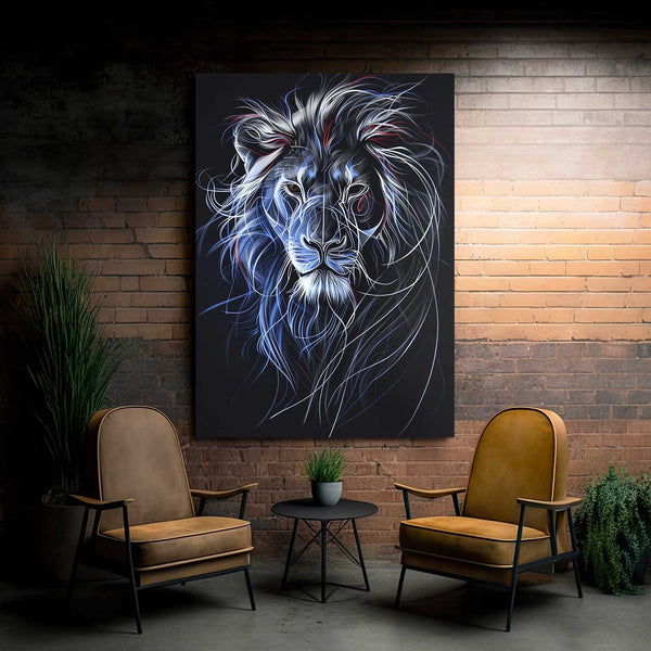 Ethereal Glow Lion Wall Art | MusaArtGallery™