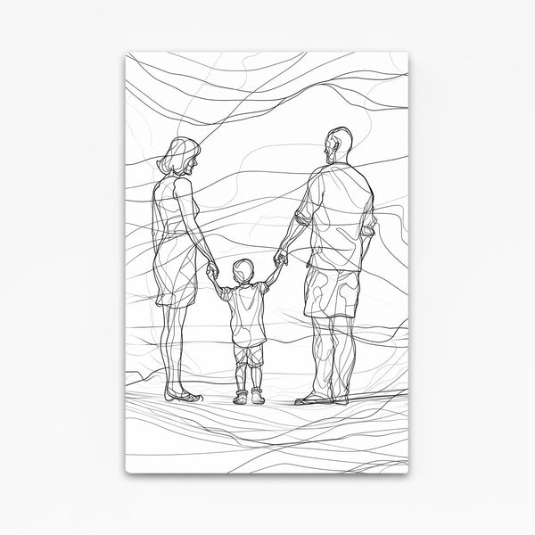 Family Bond Line Art | MusaArtGallery™