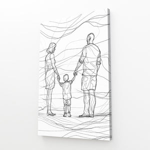 Family Bond Line Art | MusaArtGallery™