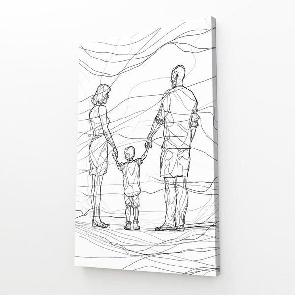 Family Bond Line Art | MusaArtGallery™