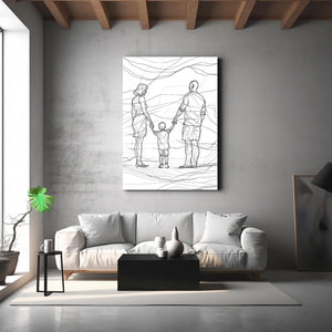Family Bond Line Art | MusaArtGallery™