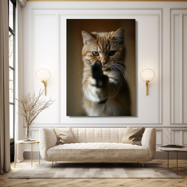 Feline Enforcer Cat Art | MusaArtGallery™