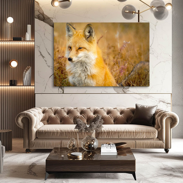 Fields Fox Canvas Art  | MusaArtGallery™