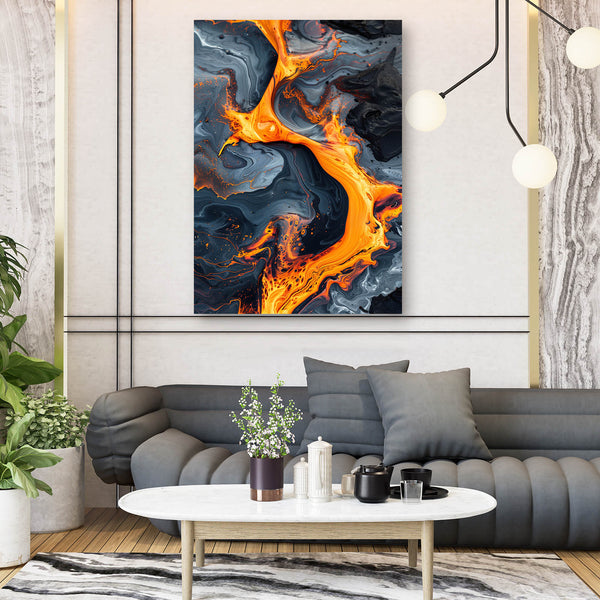 Fiery Flow Abstract Art | MusaArtGallery™