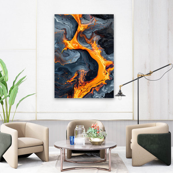 Fiery Flow Abstract Art | MusaArtGallery™