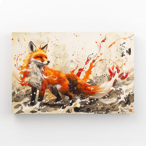 Fiery Fox Splash  | MusaArtGallery™