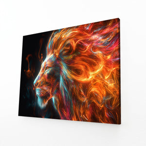 Fiery Glow Lion Wall Art | MusaArtGallery™