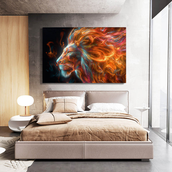 Fiery Glow Lion Wall Art | MusaArtGallery™