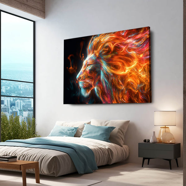 Fiery Glow Lion Wall Art | MusaArtGallery™