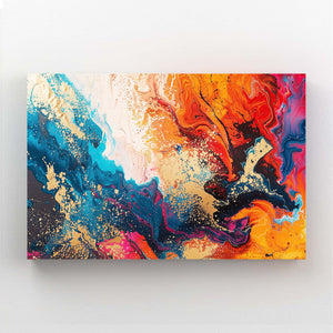 Fiery Splash Abstract Art | MusaArtGallery™