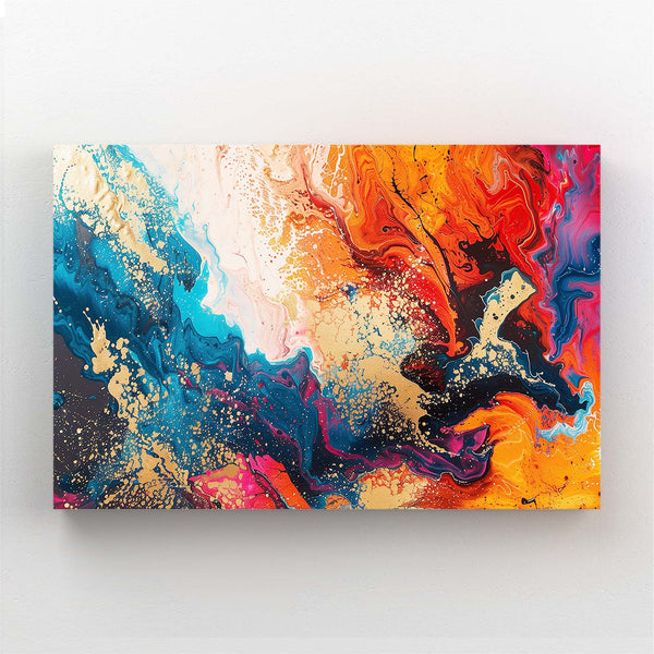 Fiery Splash Abstract Art | MusaArtGallery™