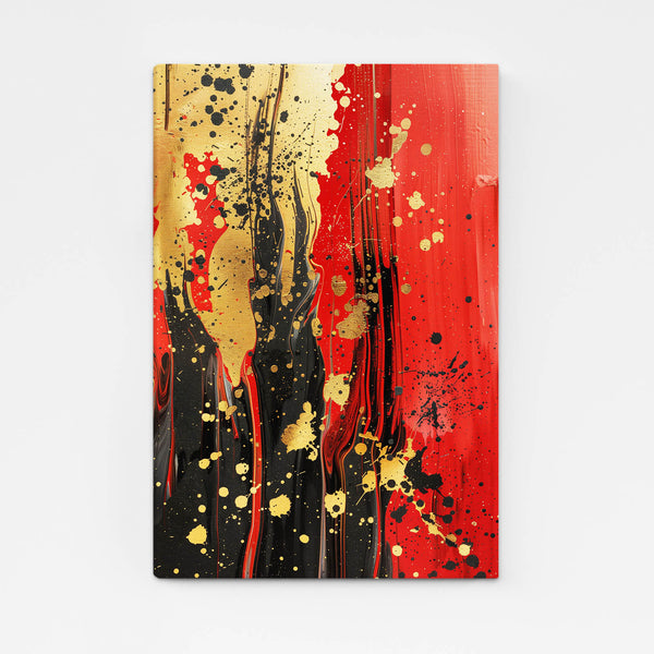 Fiery Splatter Abstract Art | MusaArtGallery™