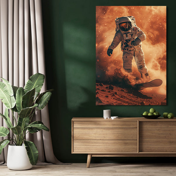 Fire Surfing Astronaut Art  | MusaArtGallery™