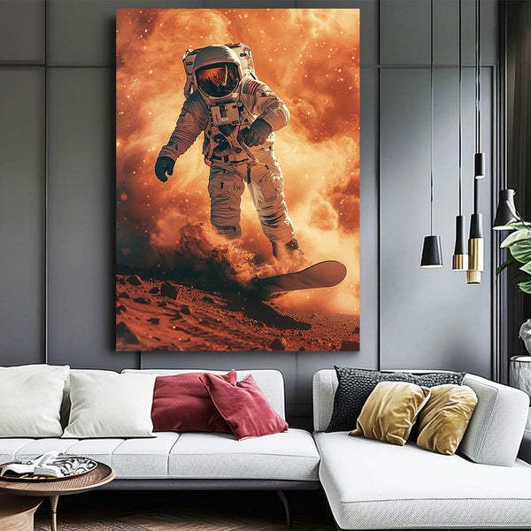 Fire Surfing Astronaut Art  | MusaArtGallery™