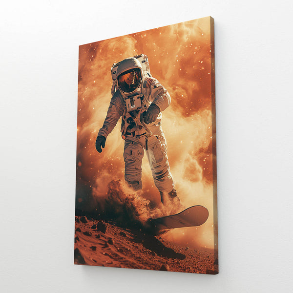 Fire Surfing Astronaut Art  | MusaArtGallery™