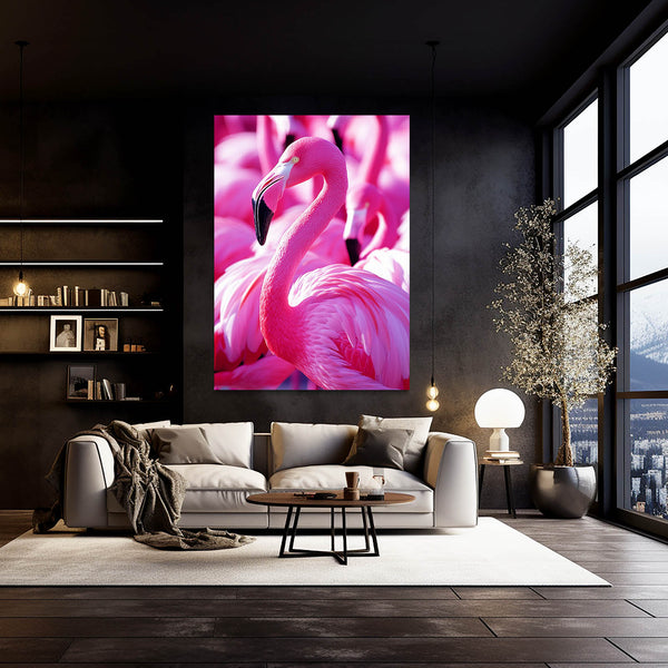 Flamingo Elegance Pink Abstract Art | MusaArtGallery™