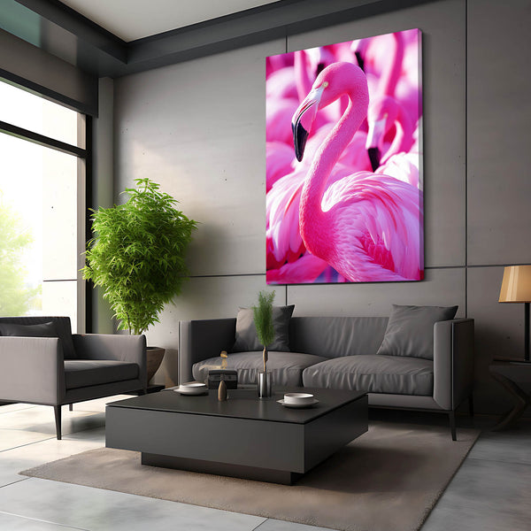 Flamingo Elegance Pink Abstract Art | MusaArtGallery™