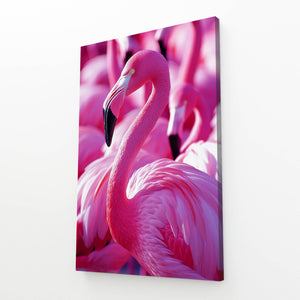 Flamingo Elegance Pink Abstract Art | MusaArtGallery™