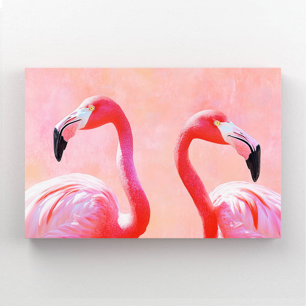 Flamingo Pair Pink Abstract Art | MusaArtGallery™