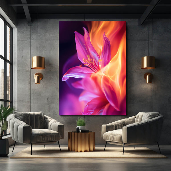 Floral Blaze Pink Abstract Art | MusaArtGallery™