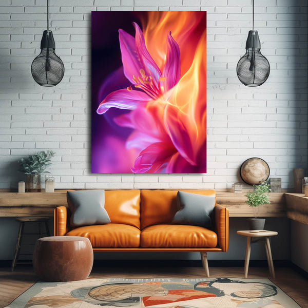 Floral Blaze Pink Abstract Art | MusaArtGallery™