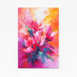 Floral Burst Pink Abstract Art | MusaArtGallery™