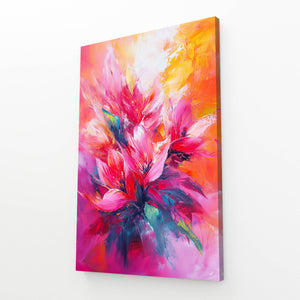 Floral Burst Pink Abstract Art | MusaArtGallery™