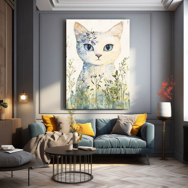 Floral Cat Wall Art