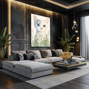 Floral Cat Wall Art
