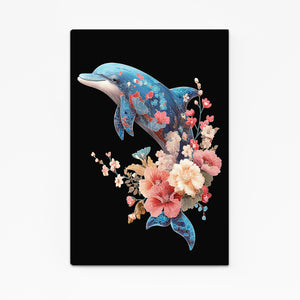 Floral Dolphin Art