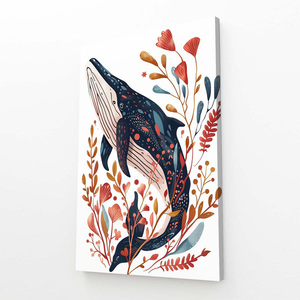 Floral Dream Whale Art | MusaArtGallery™