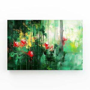 Floral Essence Green Abstract Art | MusaArtGallery™