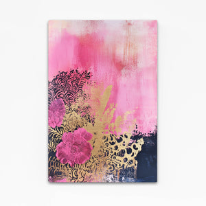 Floral Fusion Pink Abstract Art | MusaArtGallery™