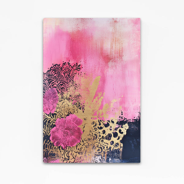 Floral Fusion Pink Abstract Art | MusaArtGallery™