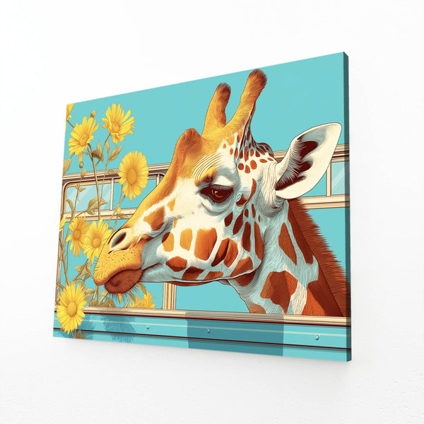 Floral Giraffe Canvas