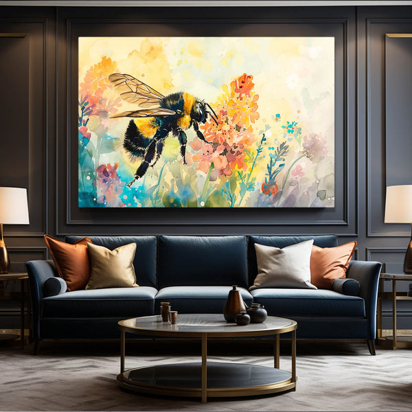 Floral Harmony Bee Art | MusaArtGallery™