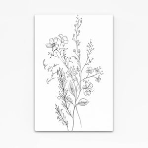 Floral Lines Boho Wall Art | MusaArtGallery™