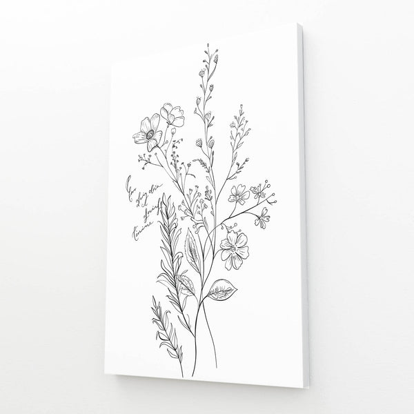 Floral Lines Boho Wall Art | MusaArtGallery™