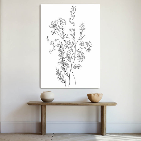 Floral Lines Boho Wall Art | MusaArtGallery™