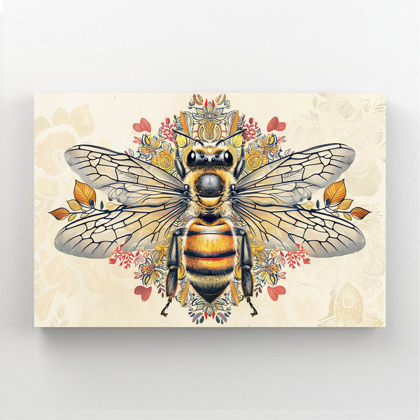 Floral Majesty Bee Art | MusaArtGallery™