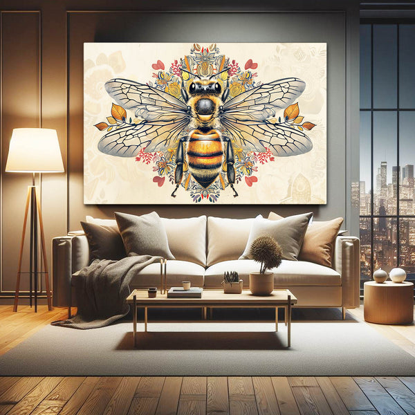 Floral Majesty Bee Art | MusaArtGallery™