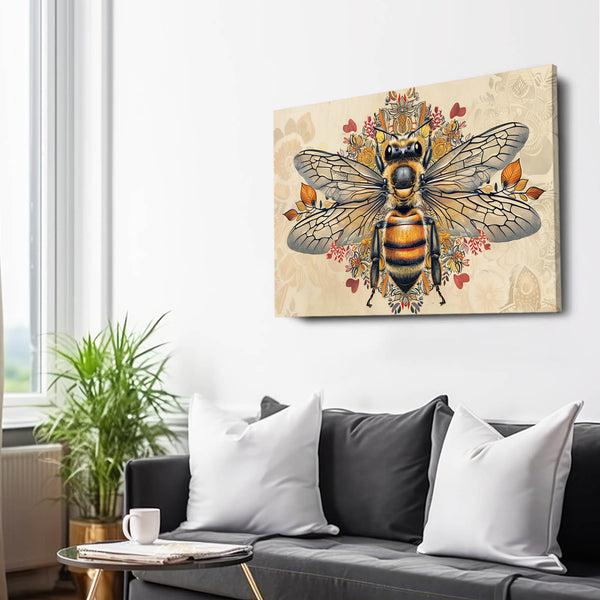 Floral Majesty Bee Art | MusaArtGallery™