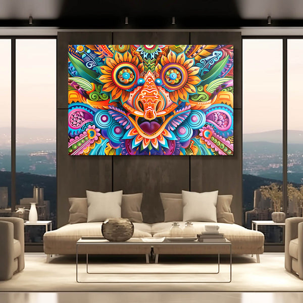 Floral Mask Mexican Wall Art | MusaArtGallery™