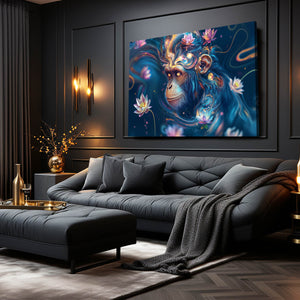 Floral Monkey Art